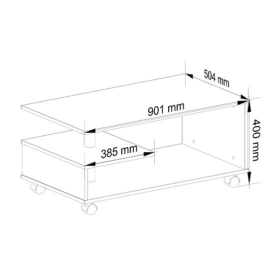 STOLIK KONFERENCYJNY NA KÓŁKACH VINI BIAŁY