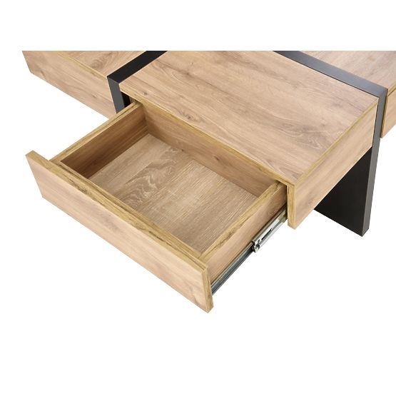 Stolik kawowy SEVILLA S blat: dąb craft, nogi: czarne