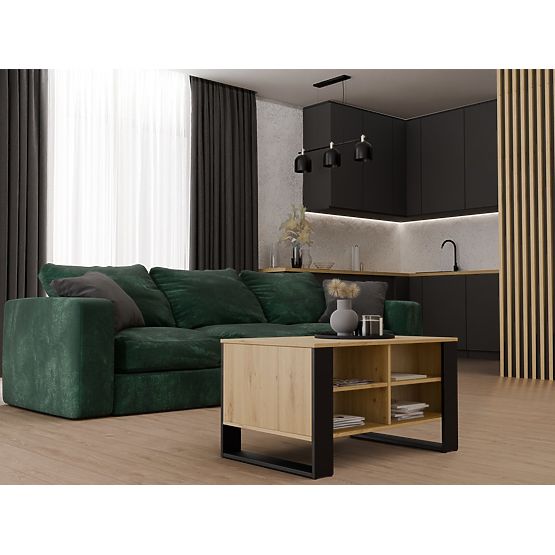 Stolik Modern 4P DĄB ARTISAN CZARNY