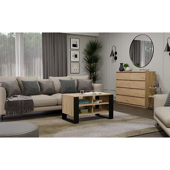 Stolik Modern 4P DĄB ARTISAN CZARNY