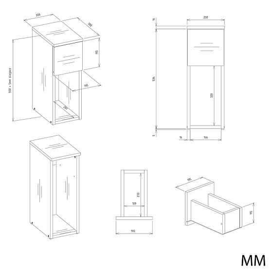 Stolik nocny GALAX 20/1S ARTISAN