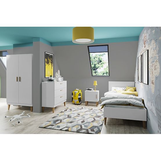 Stolik nocny KUBI - biały