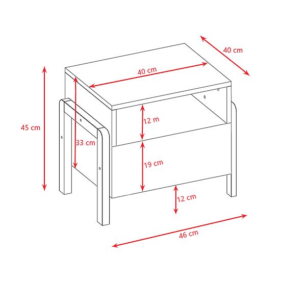 Stolik nocny Viktor - biały