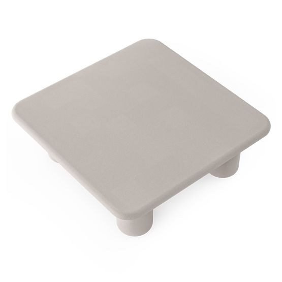 Stolik ogrodowy Vibonis 100 cm, kwadratowy, cementowy, jasnobeżowy