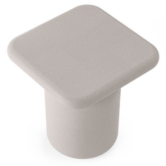 Stolik ogrodowy Vibonis 42 cm, kwadratowy, cementowy, jasnobeżowy