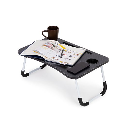 Stolik pod laptop do łóżka 60x40cm - Czarny