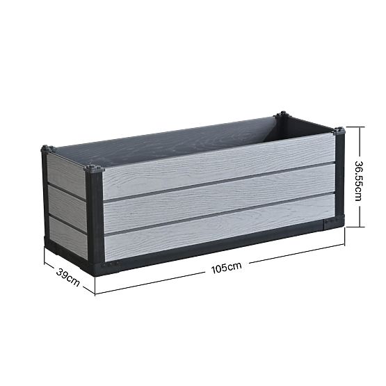 Stylowa donica ogrodowa Osłona na kwiaty Prostokątna donica 105x39x36,55 cm