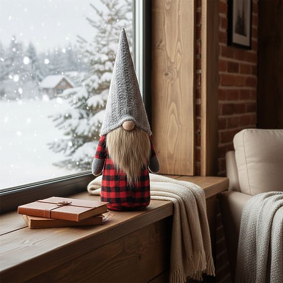 Świąteczny skrzat 30cm YX055