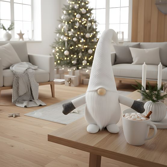 Świąteczny skrzat 35cm YX045 White