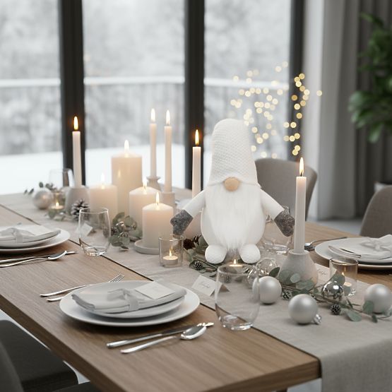 Świąteczny skrzat 35cm YX045 White