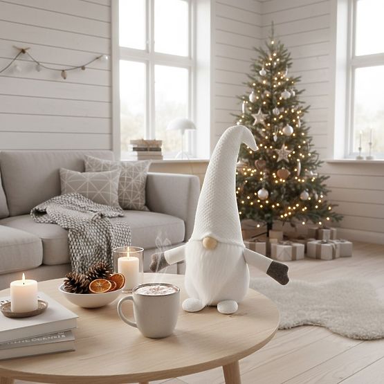 Świąteczny skrzat 35cm YX045 White