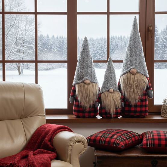 Świąteczny skrzat 40 cm YX055