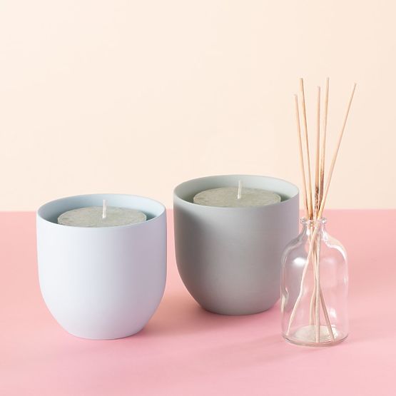 Świecznik SHIRE kolor morski nowoczesny styl do wnętrz ameliahome