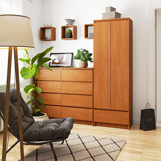 Szafa biurowa R 60 cm CLP 1 szuflada 2 drzwi PK Olcha