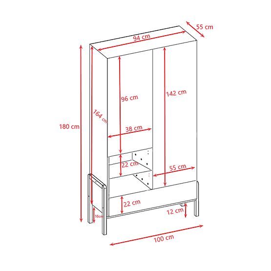 Dwudrzwiowa szafa Viktor - biała