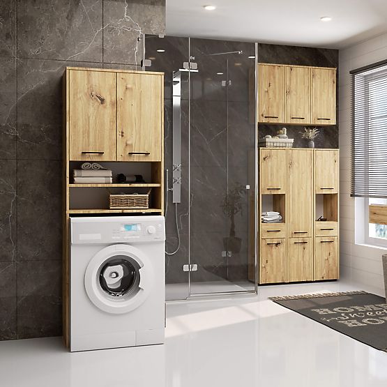 SZAFKA ŁAZIENKOWA FIN 2 DRZWI DĄB ARTISAN