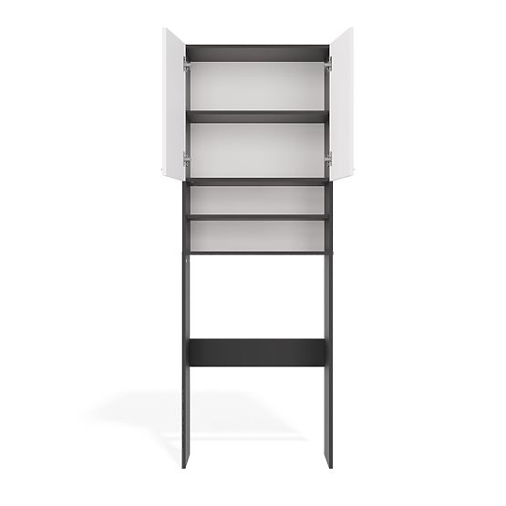 Szafka Łazienkowa nad Pralkę POLA DK ANTRACYT BIAŁA Regał Słupek 180X64X30