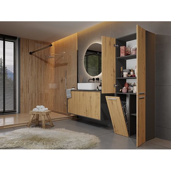 Szafka łazienkowa Nel 1K/DD ANTRACYT ARTISAN