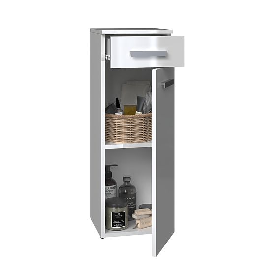 Szafka łazienkowa Nel V DS BIAŁY POŁYSK