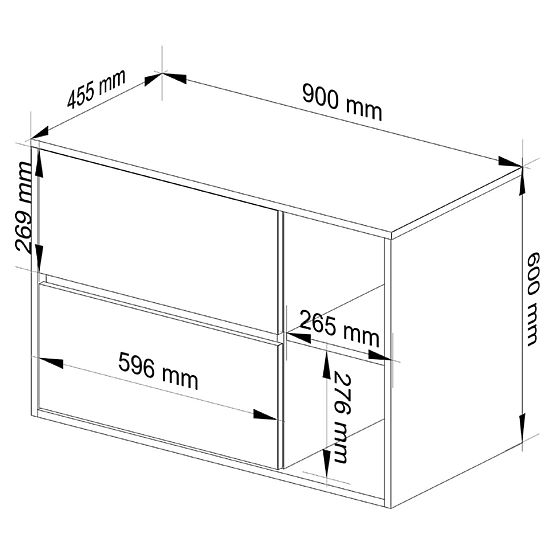 SZAFKA ŁAZIENKOWA POD UMYWALKĘ VAMI W90 2SZ 2P BIAŁA / DĄB SONOMA