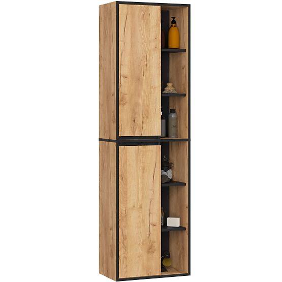 SZAFKA ŁAZIENKOWA WISZĄCA VAMI W50 DĄB CRAFT / CZARNY