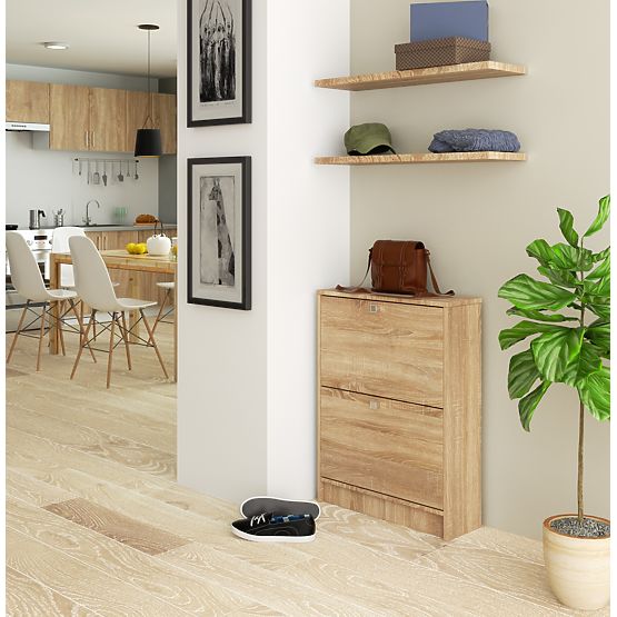 SZAFKA NA BUTY 2 UCHYLNA DĄB SONOMA