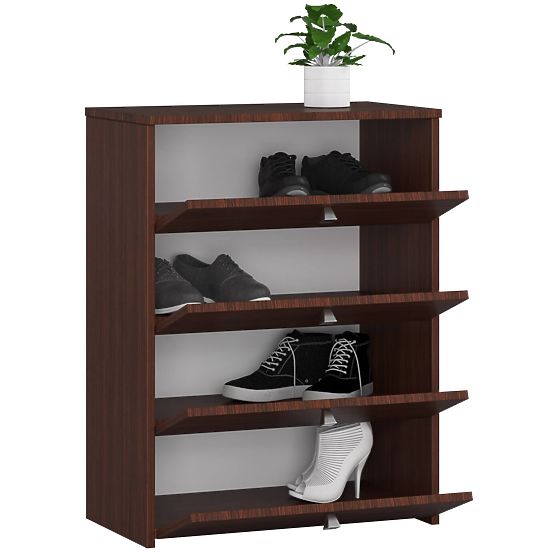 Szafka na buty RUBIN 4 uchylne drzwi 66 cm - wenge