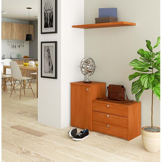 Szafka na buty S16 z komodą 3 uchylne drzwi - olcha