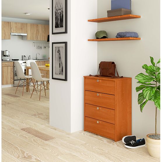 Szafka na buty z 4 uchylnymi drzwiami 60 cm - olcha