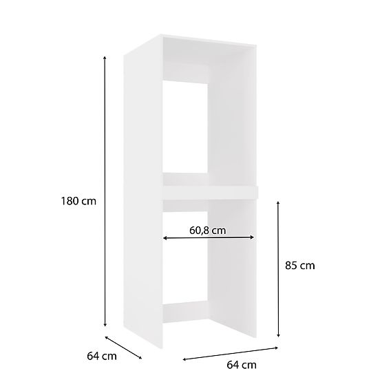 Szafka na Pralkę i Suszarkę POLA TWIN Biała