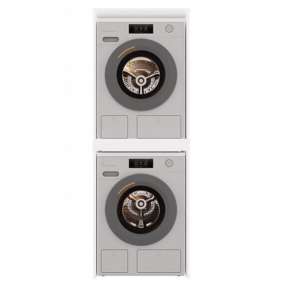 Szafka na Pralkę i Suszarkę POLA TWIN Biała