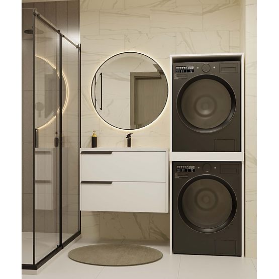 Szafka na Pralkę i Suszarkę POLA TWIN Biała