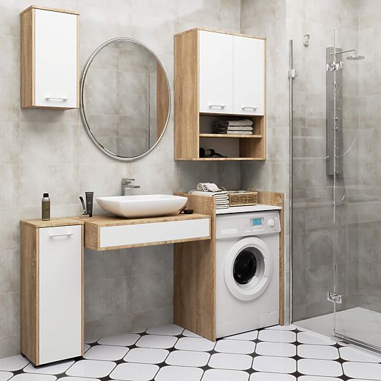 SZAFKA NAD PRALKĘ FIN DĄB SONOMA / BIAŁA