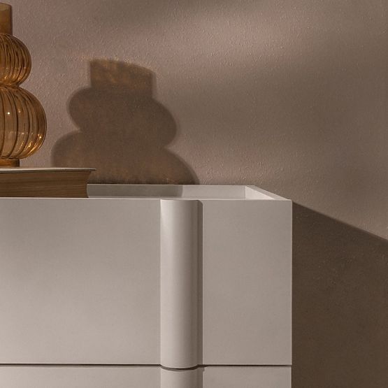 Szafka nocna Moss kaszmirowa, zaokrąglona