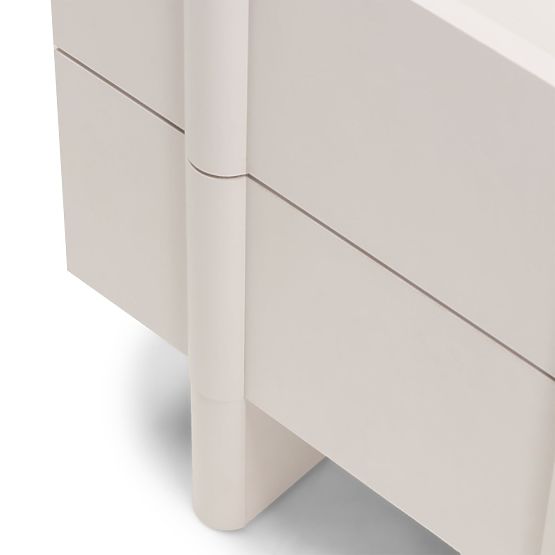 Szafka nocna Moss kaszmirowa, zaokrąglona