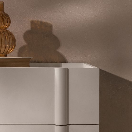 Szafka nocna Moss kaszmirowa, zaokrąglona