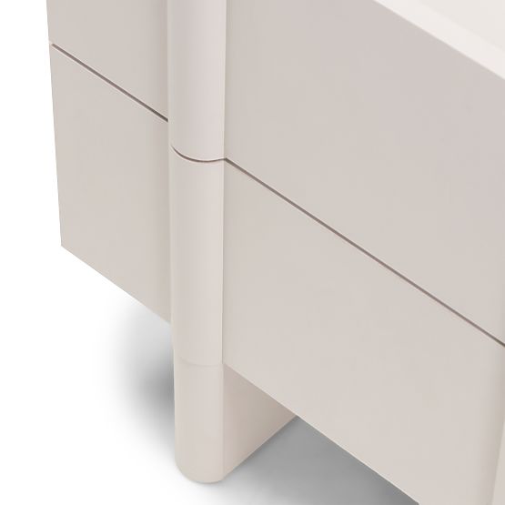 Szafka nocna Moss kaszmirowa, zaokrąglona