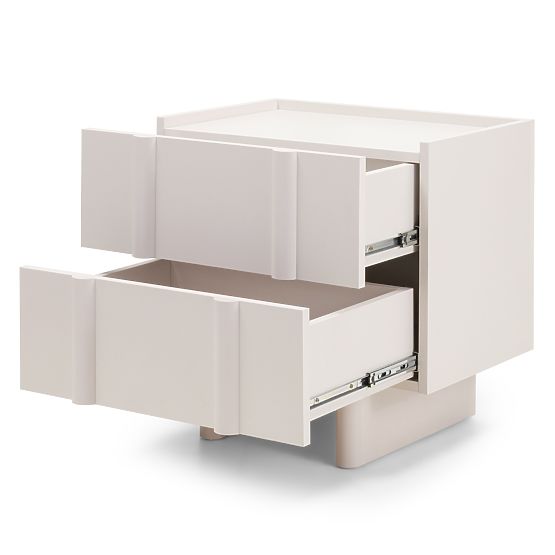 Szafka nocna Moss kaszmirowa, zaokrąglona