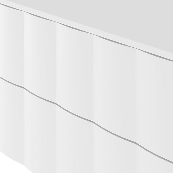 Szafka pod umywalkę na blat Grita 80 cm, biała, falisty panel przedni