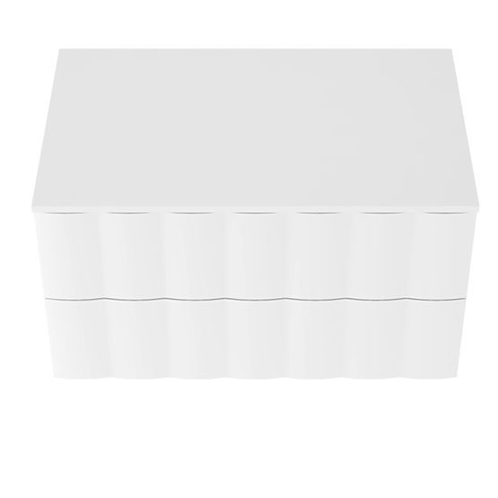 Szafka pod umywalkę na blat Grita 80 cm, biała, falisty panel przedni