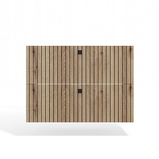 SZAFKA POD UMYWALKĘ TIGO 80 2S DĄB EVOKE 2 SZUFLADY ŻŁOBIONY FRONT WISZĄCA