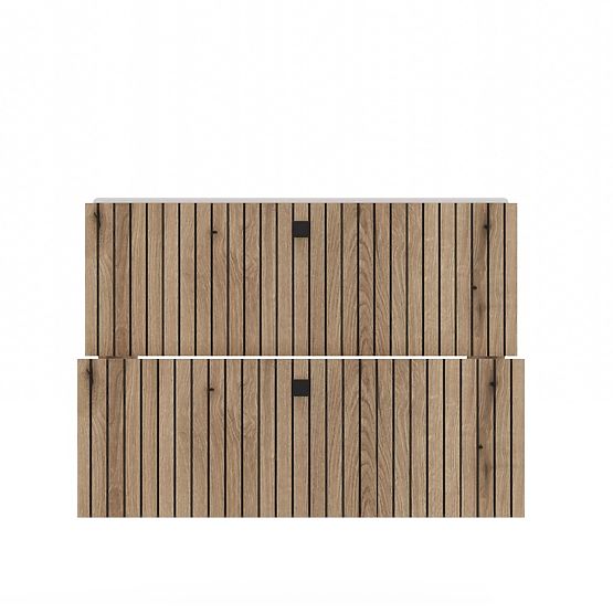 SZAFKA POD UMYWALKĘ TIGO 80 2S DĄB EVOKE ŻŁOBIONY FRONT + UMYWALKA