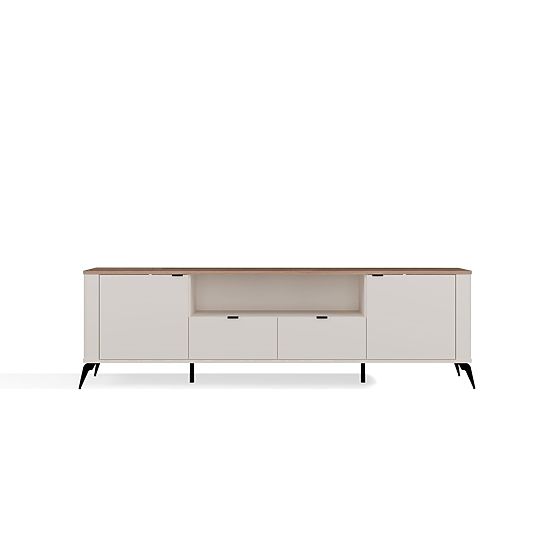 Szafka RTV CORDOBA 2S2S Kaszmir Beżowy Dąb Castello Szafka pod TV 2 Szuflady