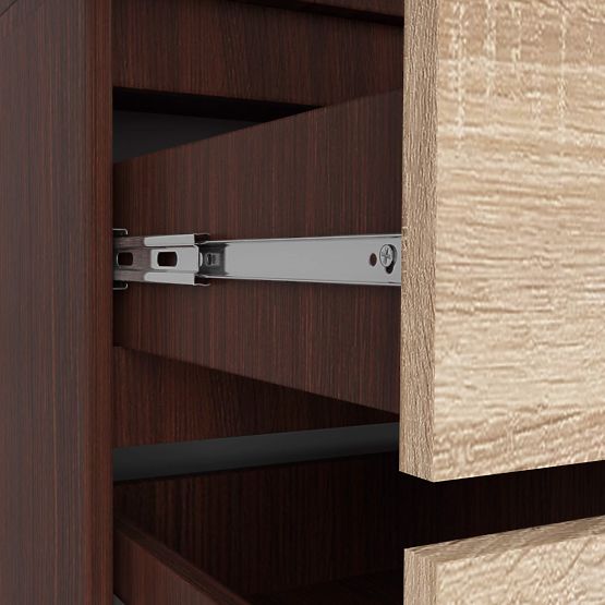 SZAFKA S 90 cm 2 DRZWI 2 SZUFLADY PK WENGE / SONOMA