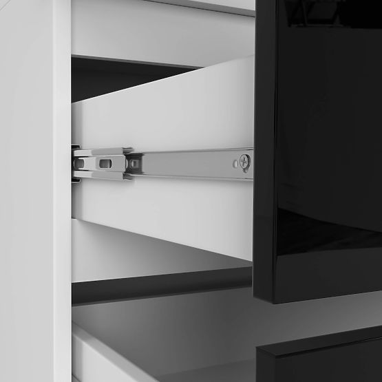 SZAFKA S90 2D 2SZ CLP PK CZARNY POŁYSK