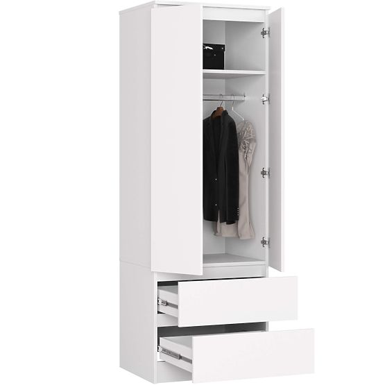 SZAFKA STAR S 60 cm 2 DRZWI 2 SZUFLADY BIAŁA