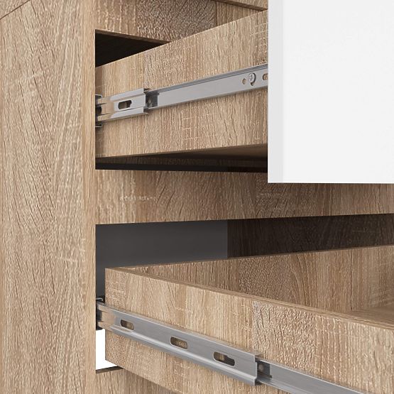 SZAFKA STAR S 60 cm 2 DRZWI 2 SZUFLADY SONOMA / BIAŁA