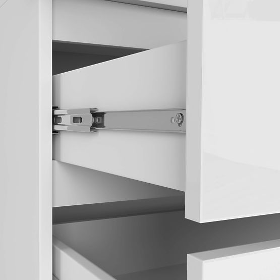 SZAFKA Z NADSTAWKĄ S90 2D 2SZ CLP PK BIAŁY POŁYSK