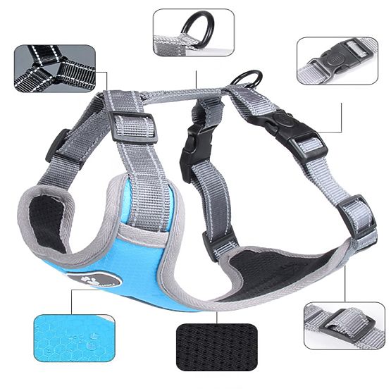 Szelki treningowe dla psów ASTRO niebieskie rozmiar M