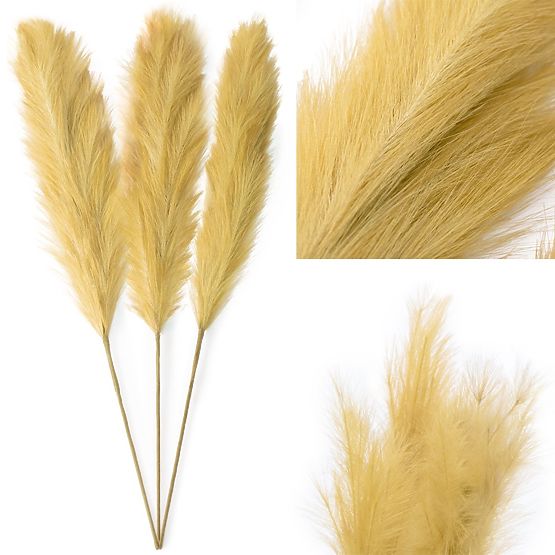 Sztuczny kwiat PAMPLY kolor musztardowy ameliahome